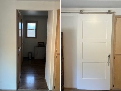 Before and After Barn Door Replacement