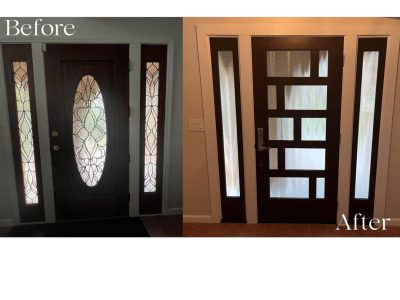 Before And After Entry Door Replacement