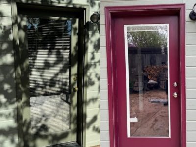 Before and After Entry Door Restoration