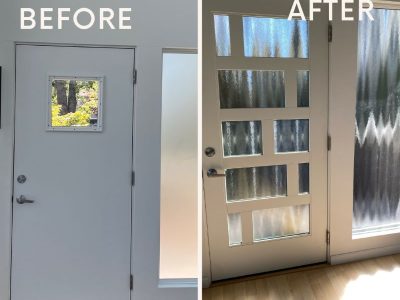 Before And After exterior door installation