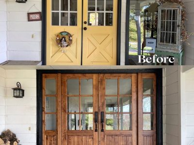 Before And After New Front Door Installation