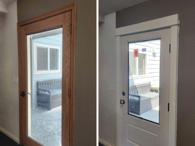 Before and After Patio Door Restoration