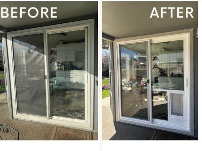 Before And After Pet Door Installation