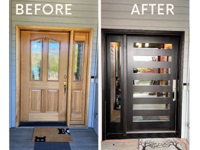 Before and After replacement front door Before And After Professional Front Door Installation