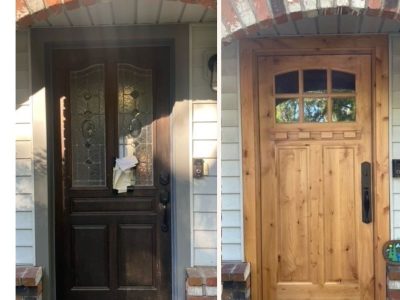 Before and After replacement front door