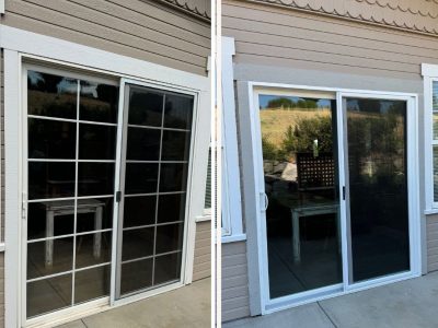 Before and After Sliding Patio Door Replacement