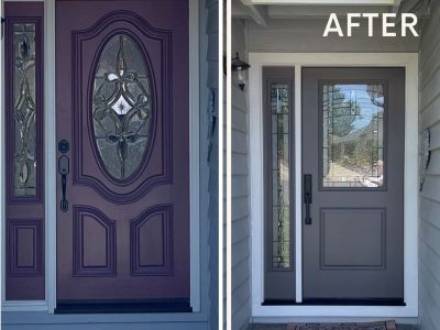 Before and After Storm Door Replacement Service