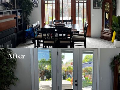 Before And After Triple Patio Door Replacement