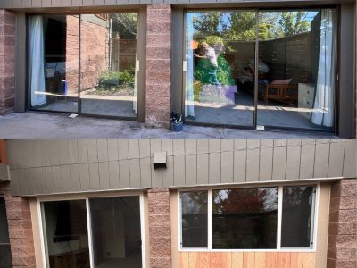 Before And After Window to Sliding Door Conversion