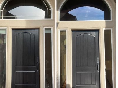 Before and After Wood Storm Door Installation